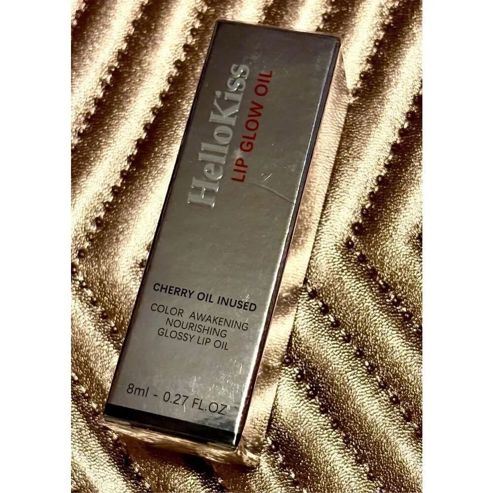 HelloKiss - NWT - Lip Glow Oil/01 Pink/Cherry Oil Infused Color .27 fl oz Sealed